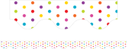 Multicolour Polka Dots (White) - Scalloped Borders (Pack of 12)