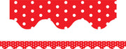 Red Polka Dots - Scalloped Borders (Pack of 12)