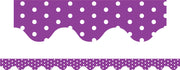 Purple Polka Dots - Scalloped Borders (Pack of 12)