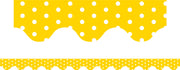 Yellow Polka Dots - Scalloped Borders (Pack of 12)