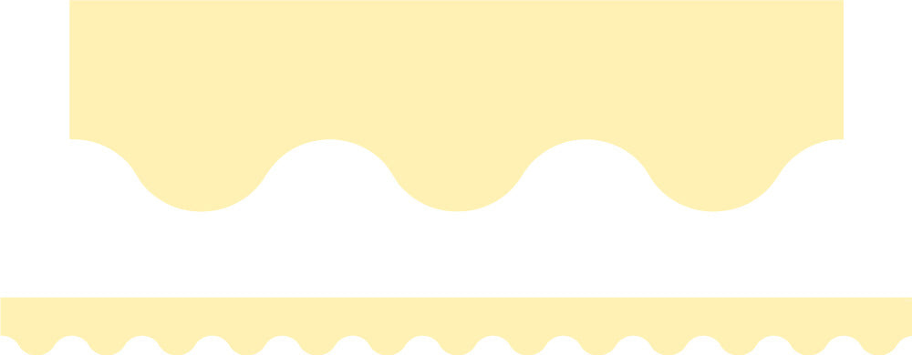 Pastel Yellow - Scalloped Border (Pack of 12)