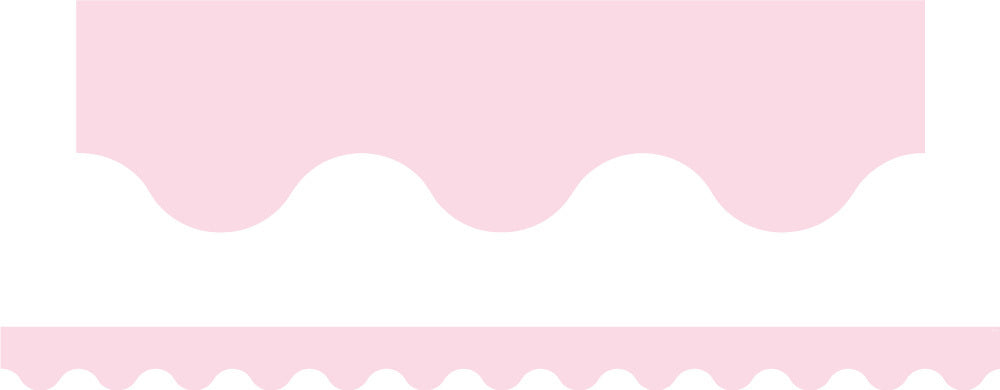 Pastel Pink - Scalloped Border (Pack of 12)