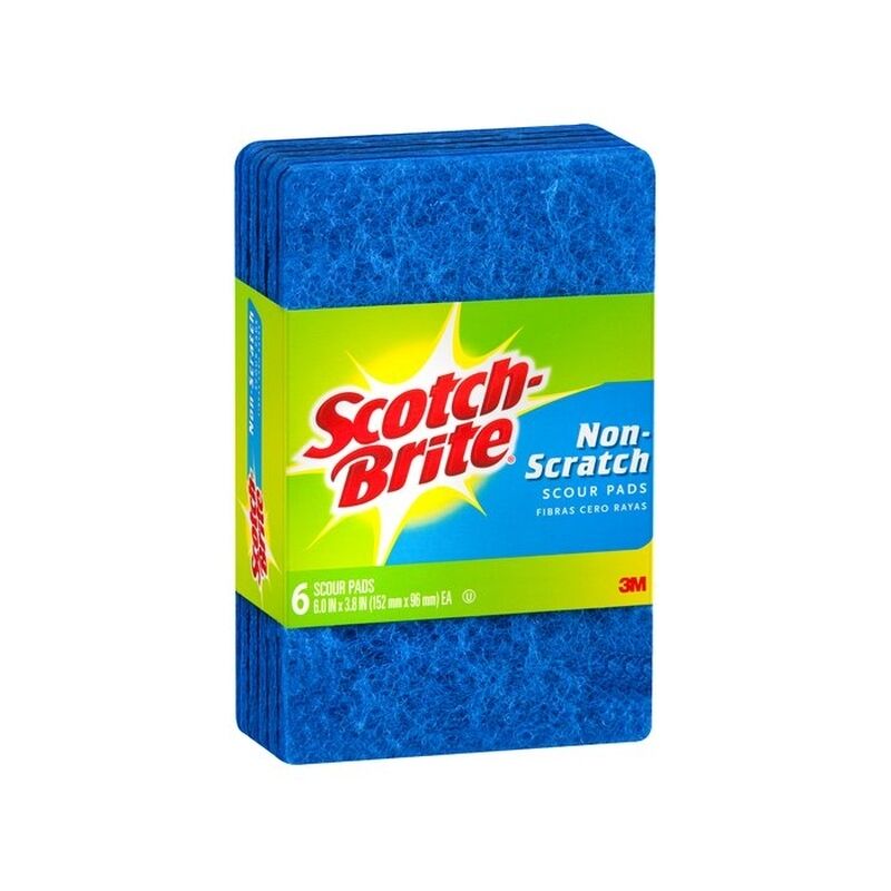 Scotch-Brite Blue Non-Scratch Scourer 6-Pack (Box of 5)