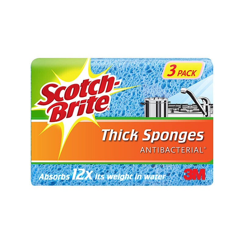 Scotch-Brite Thick Multi-Purpose Sponge 3-Pack (Box of 8)