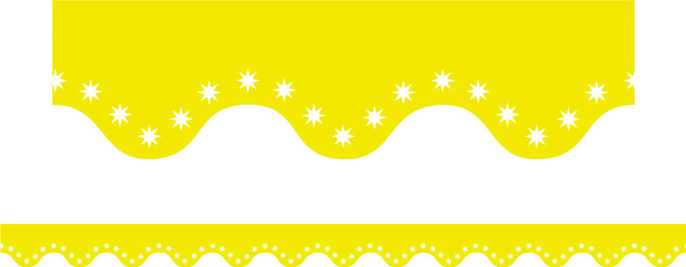 Yellow Restickable Scalloped Border