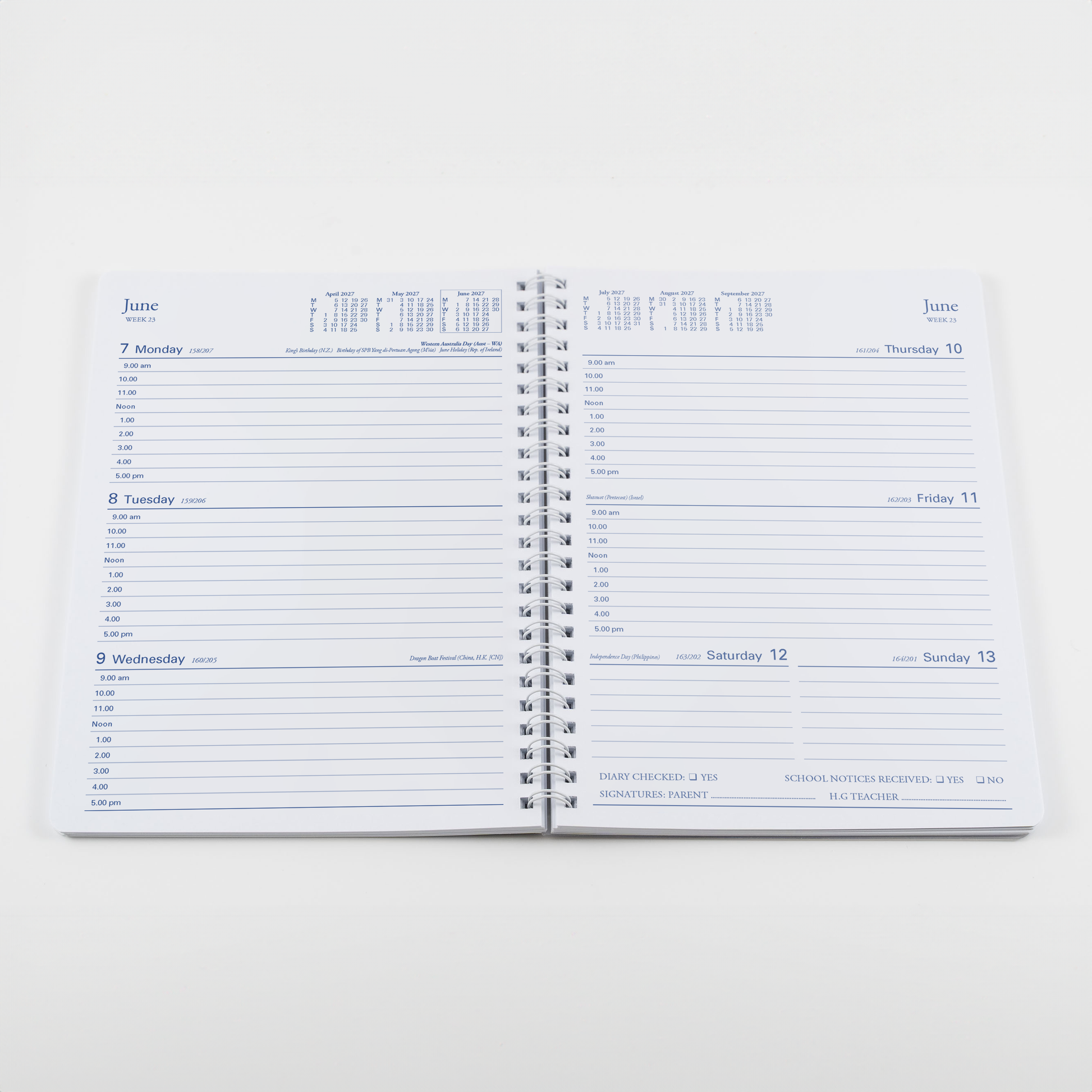 Collins Colplan Student Diary 2027 (A5) - Spiral Bound (Week to View)