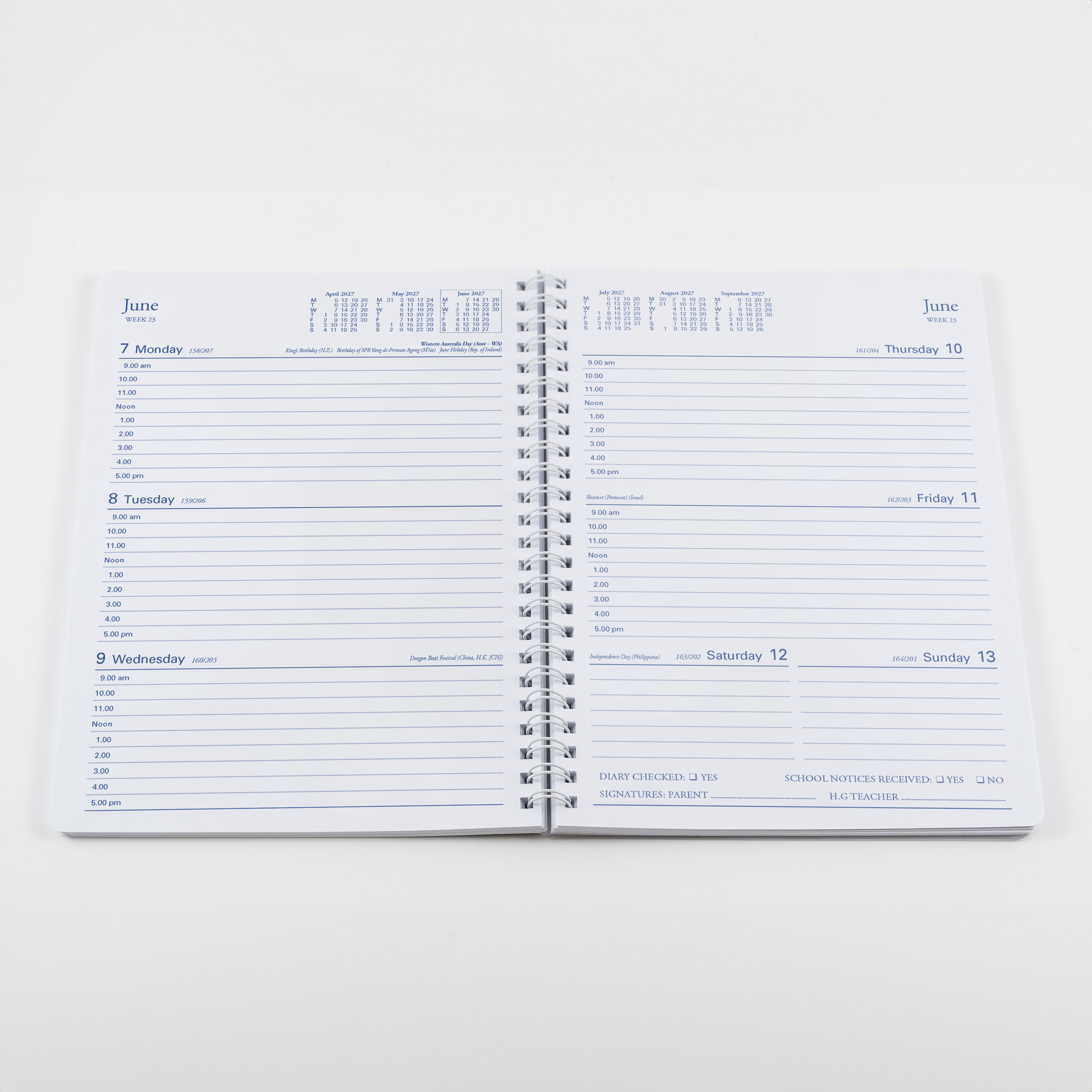 Collins Colplan Student Diary 2027 (A5) - Spiral Bound (Week to View)