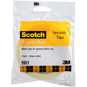 Scotch Invisible Tape: 12mm x 66m