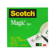 Scotch Magic Tape 810 12mm x 33m (Box of 12)