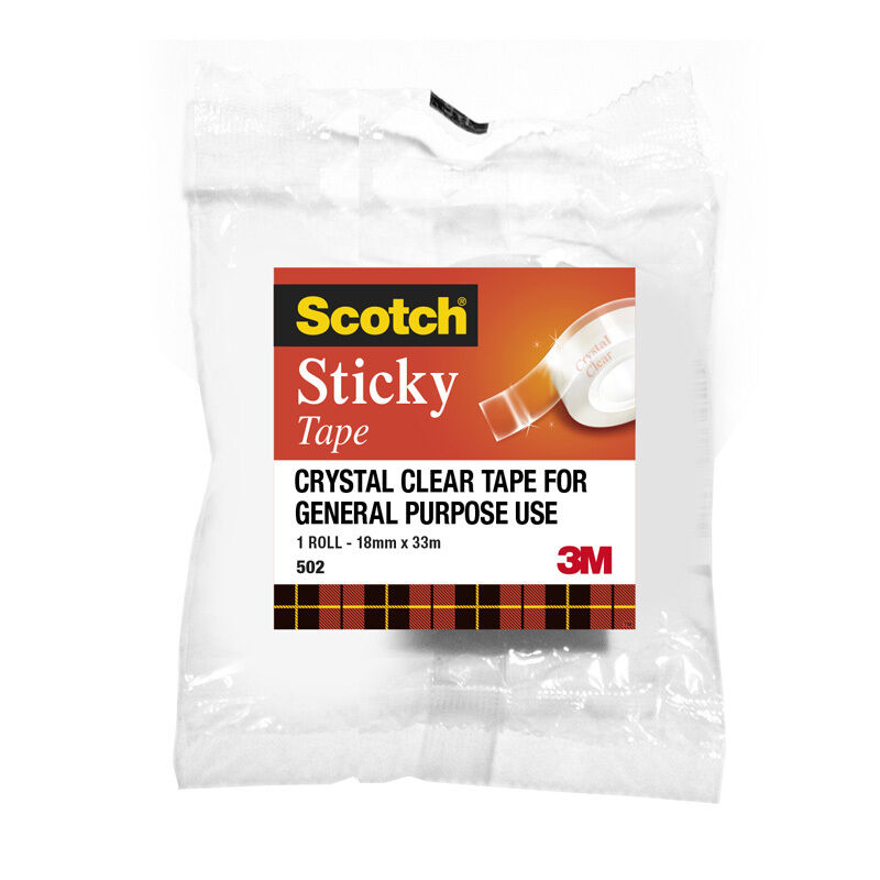 Scotch St Tape 502 18mm x 33m (Box of 8)