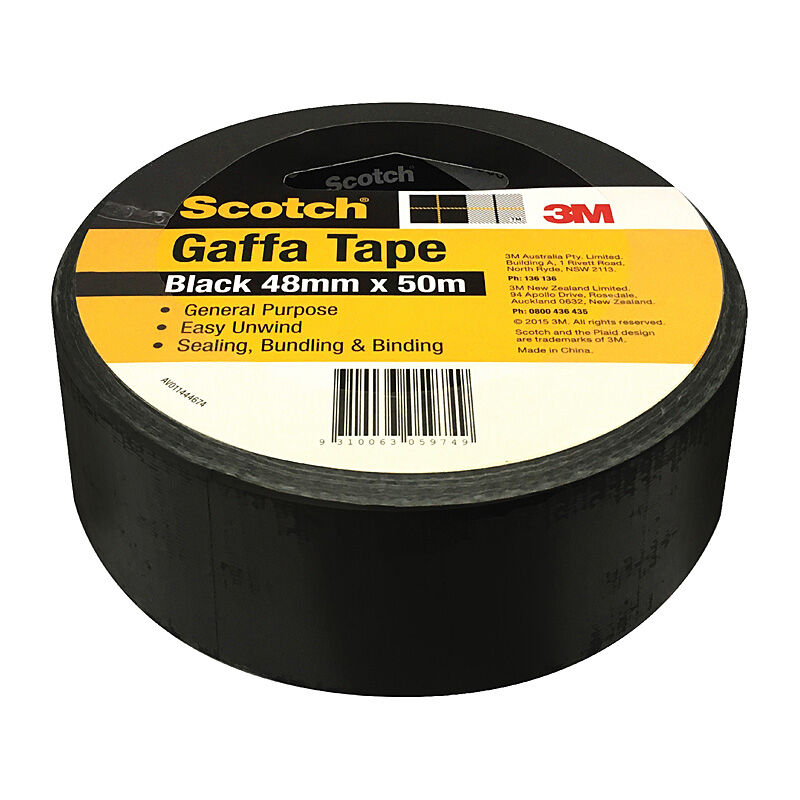 Scotch Gaffa Tape 933 Black 48mm