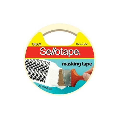 Sellotape Masking Tape - 18mmx50m: Cream