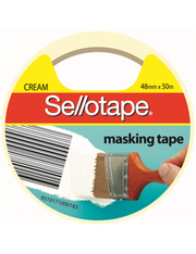 Sellotape Masking Tape - Cream: 48mm x 50m