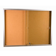 Visionchart BeNoticed Notice Case Sliding Door Lockable 1200 x 900mm Cork Pinboard (Special Order)
