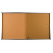 Visionchart BeNoticed Notice Case Sliding Door Lockable 1800 x 900mm Cork Pinboard (Special Order)