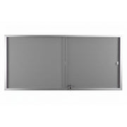 Visionchart BeNoticed Notice Case Sliding Door Lockable 1500 x 900mm Felt Pinboard (Special Order)