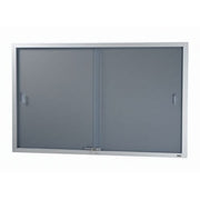 Visionchart BeNoticed Notice Case Sliding Door Lockable 1800 x 900mm Felt Pinboard (Special Order)