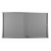 Visionchart BeNoticed Notice Case Sliding Door Lockable 1800 x 1200mm Felt Pinboard (Special Order)