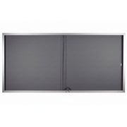 Visionchart BeNoticed Notice Case Sliding Door Lockable 2400 x 1200mm Felt Pinboard (Special Order)