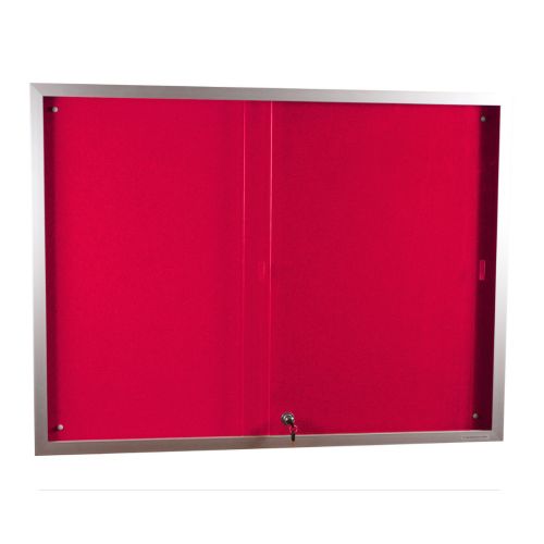 Visionchart BeNoticed Notice Case Sliding Door Lockable 1200 x 900mm Krommenie Pinboard (Special Order)