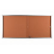 Visionchart BeNoticed Notice Case Sliding Door Lockable 1500 x 900mm Krommenie Pinboard (Special Order)