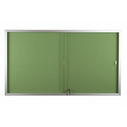 Visionchart BeNoticed Notice Case Sliding Door Lockable 1800 x 1200mm Krommenie Pinboard (Special Order)