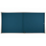 Visionchart BeNoticed Notice Case Sliding Door Lockable 2400 x 1200mm Krommenie Pinboard (Special Order)