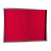 Visionchart BeNoticed Notice Case Sliding Door Lockable 1200 x 900mm Velour Pinboard (Special Order)