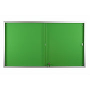 Visionchart BeNoticed Notice Case Sliding Door Lockable 1800 x 1200mm Velour Pinboard (Special Order)