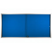 Visionchart BeNoticed Notice Case Sliding Door Lockable 2400 x 1200mm Velour Pinboard (Special Order)