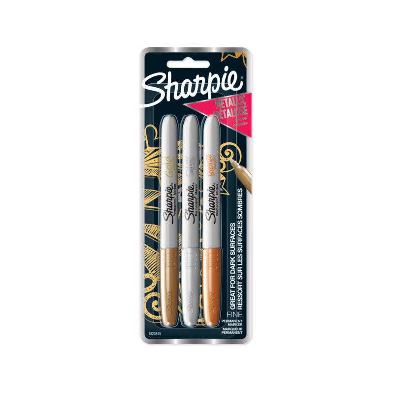 Sharpie Metallic Assorted - Pack of 3 (Box of 6)