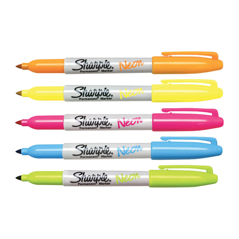 Sharpie Neon Permanent Mrk FP Asst - Pack of 5