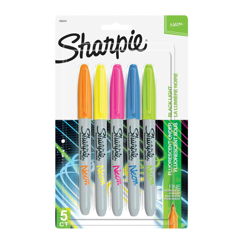 Sharpie Neon Permanent Mrk FP Asst - Pack of 5