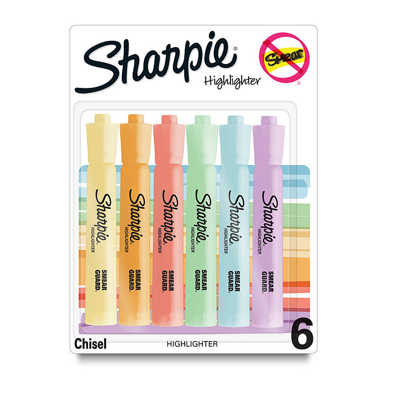 Sharpie Hiltr Tank Pstl Assorted - Pack of 6 (Box of 6)