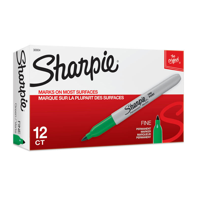 Sharpie Permanent Marker FP - Green (Box of 12)
