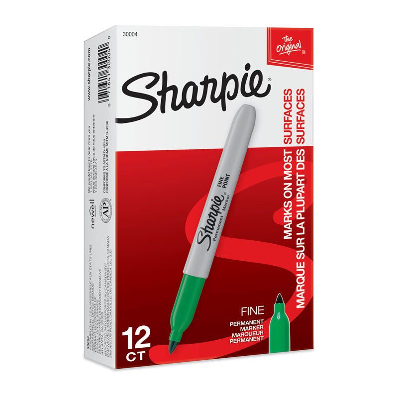 Sharpie Permanent Marker FP - Green (Box of 12)