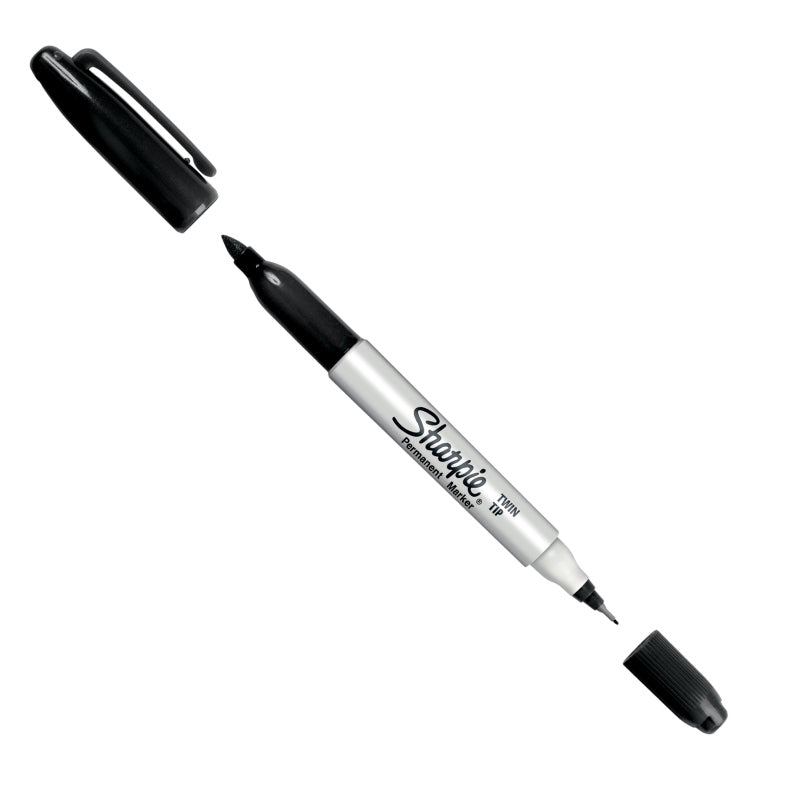 Sharpie Marker TwinTip - Black (Box of 6)