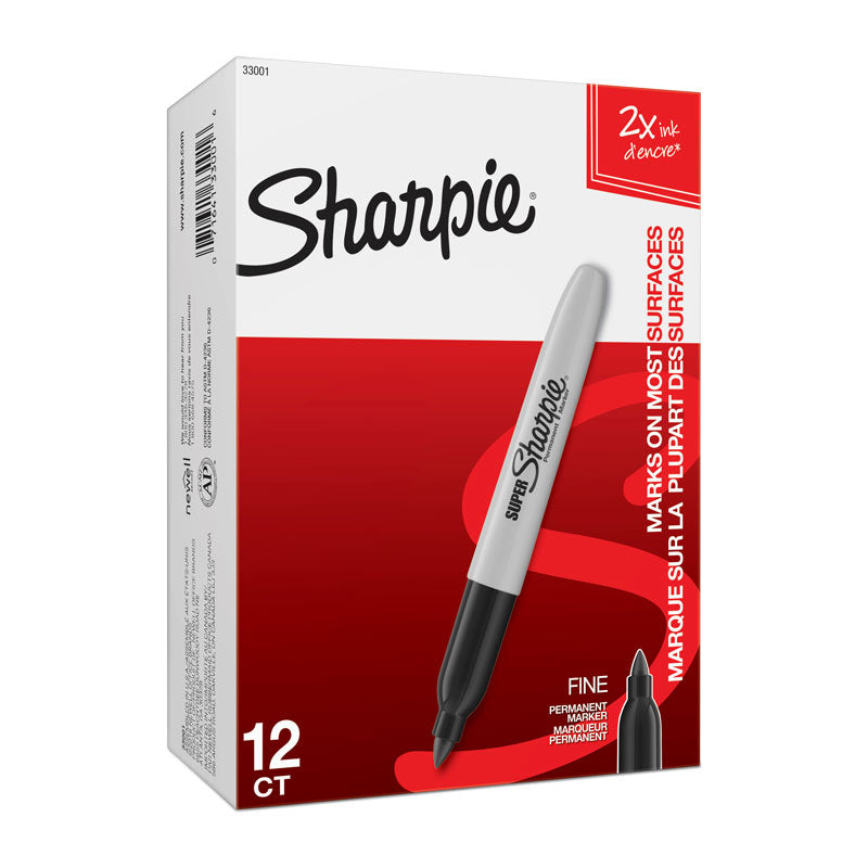 Sharpie Super FP Permanent Marker - Black (Box of 12)