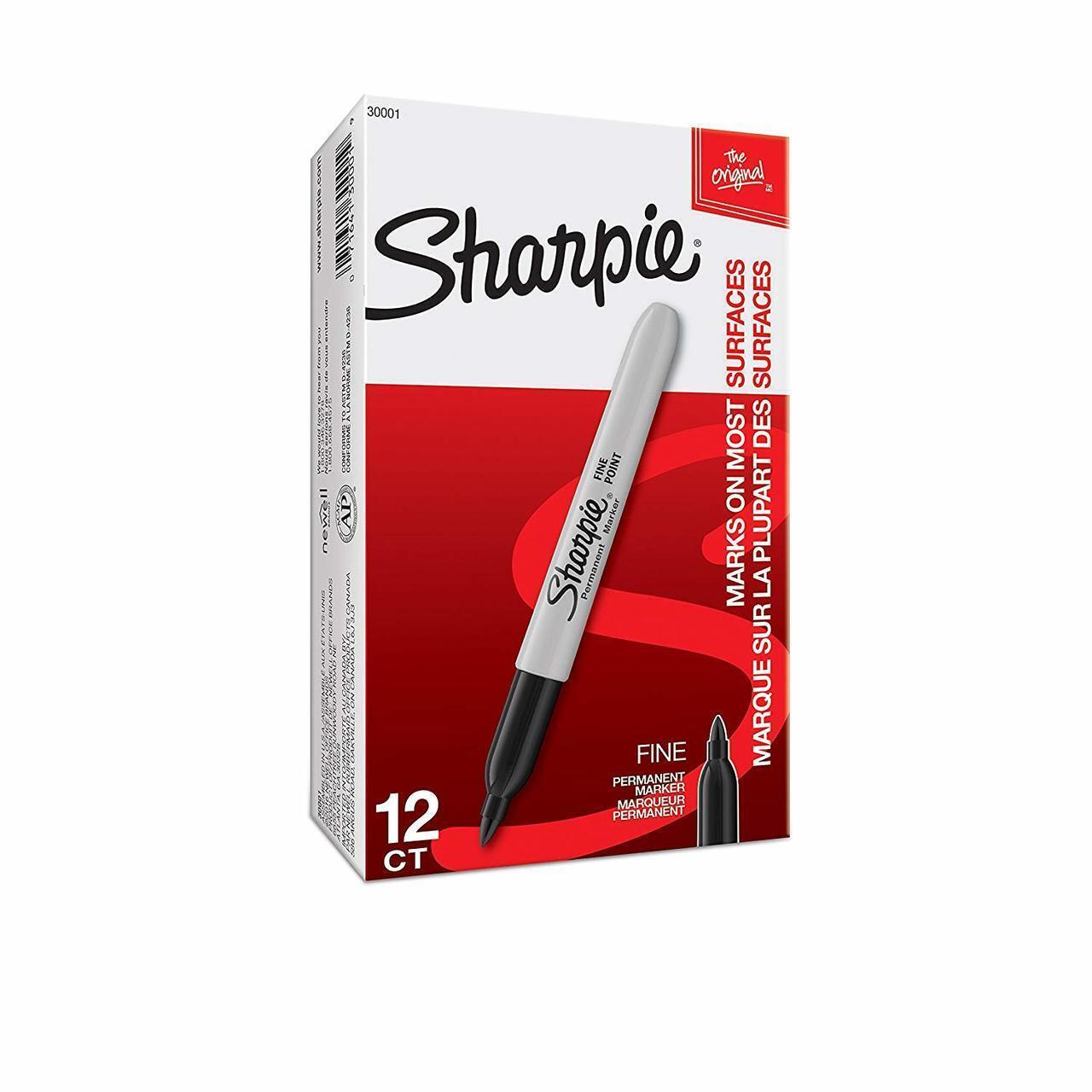 Sharpie Markers - Fine: (Box of 12)