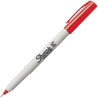 Sharpie Marker: Ultra Fine - Red 0.3mm (Box of 12)