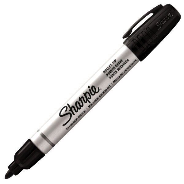 Sharpie Marker - Metal Barrel (1.5mm) Bullet Tip: Black (Single)