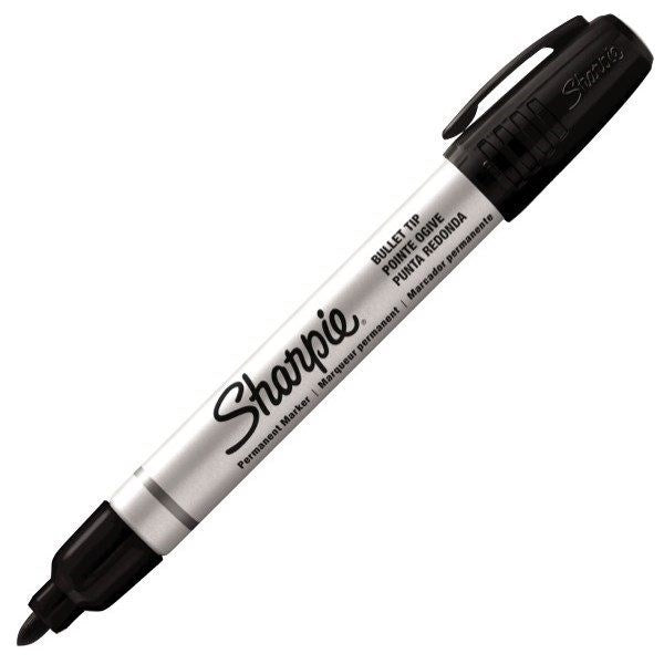 Sharpie Markers - Metal Barrel (1.5mm) Bullet Tip: (Box of 12)