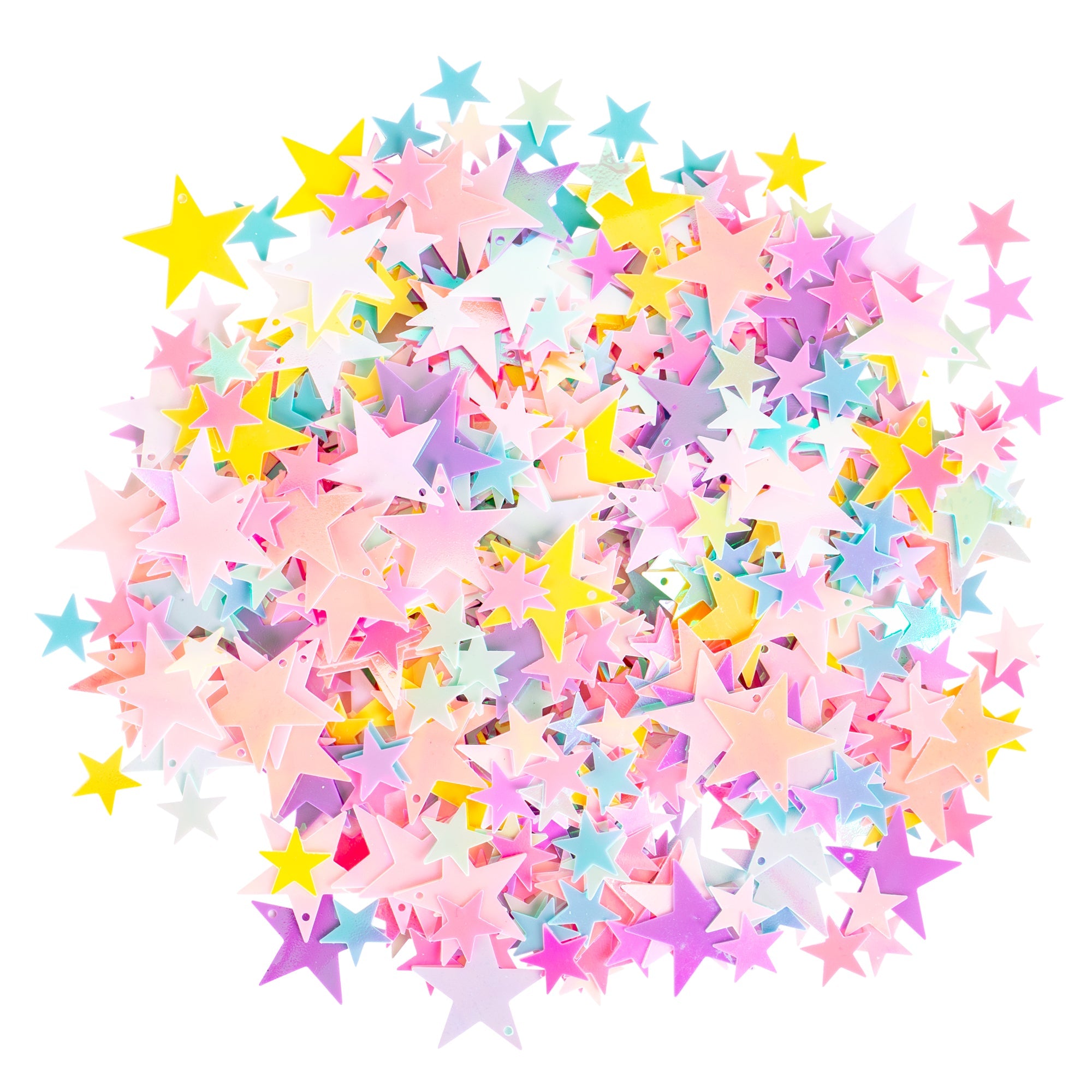 Sequin Stars Pastel Iridescent - 50g