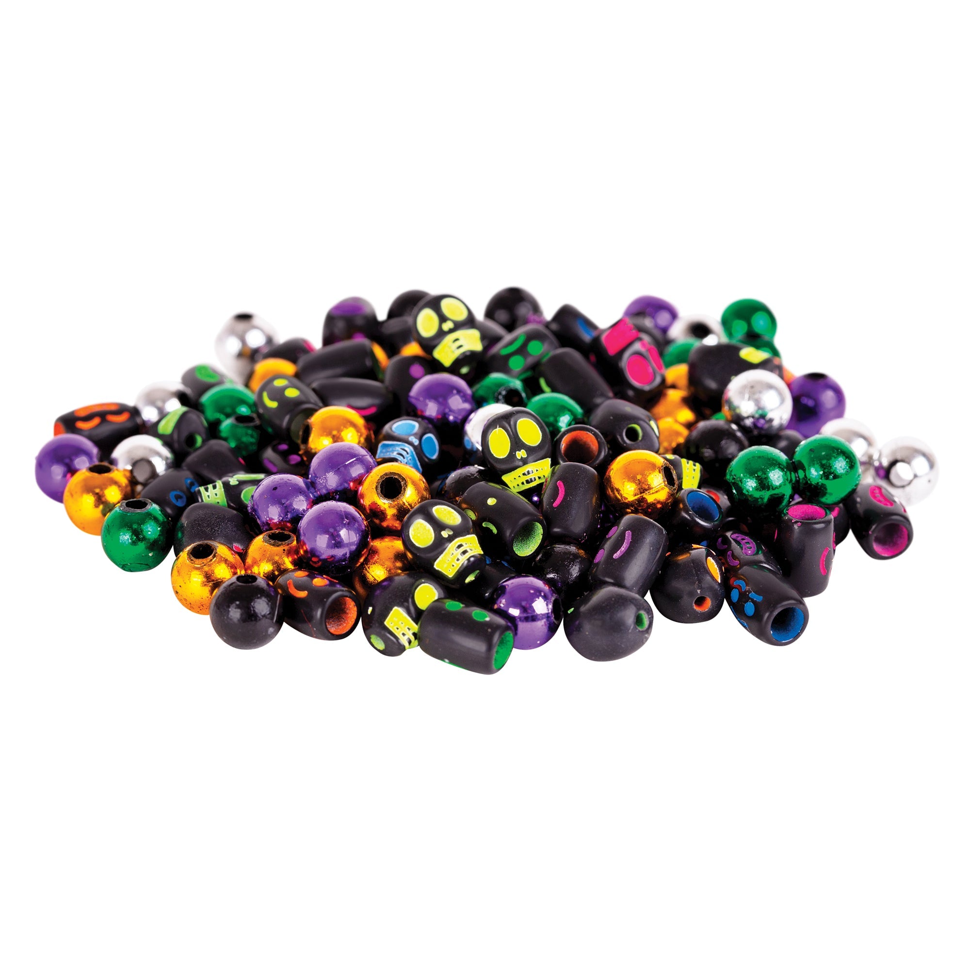 Skull & Face Beads - 100g Jar