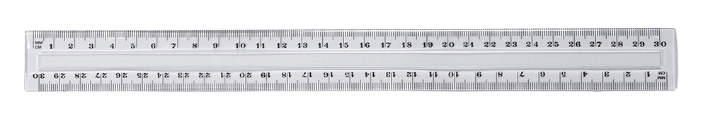GNS Ruler - 30cm Clear Plastic School (Box of 25)
