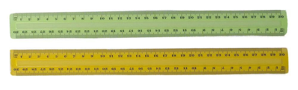 GNS Ruler - 30cm Clear Plastic Tinted (Pack of 25)