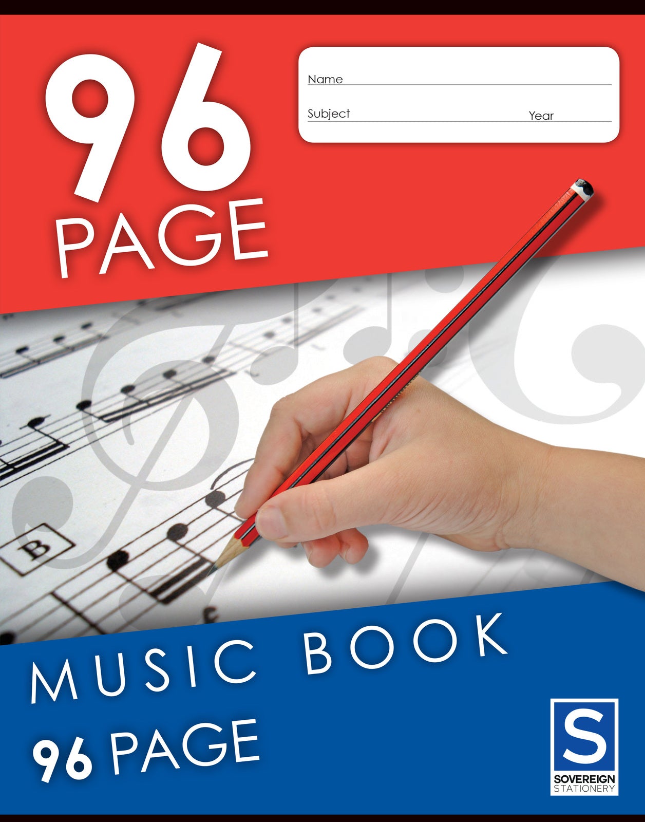 Sovereign Music & Theory Book (225x175mm) - 96 Pages (Pack of 10)