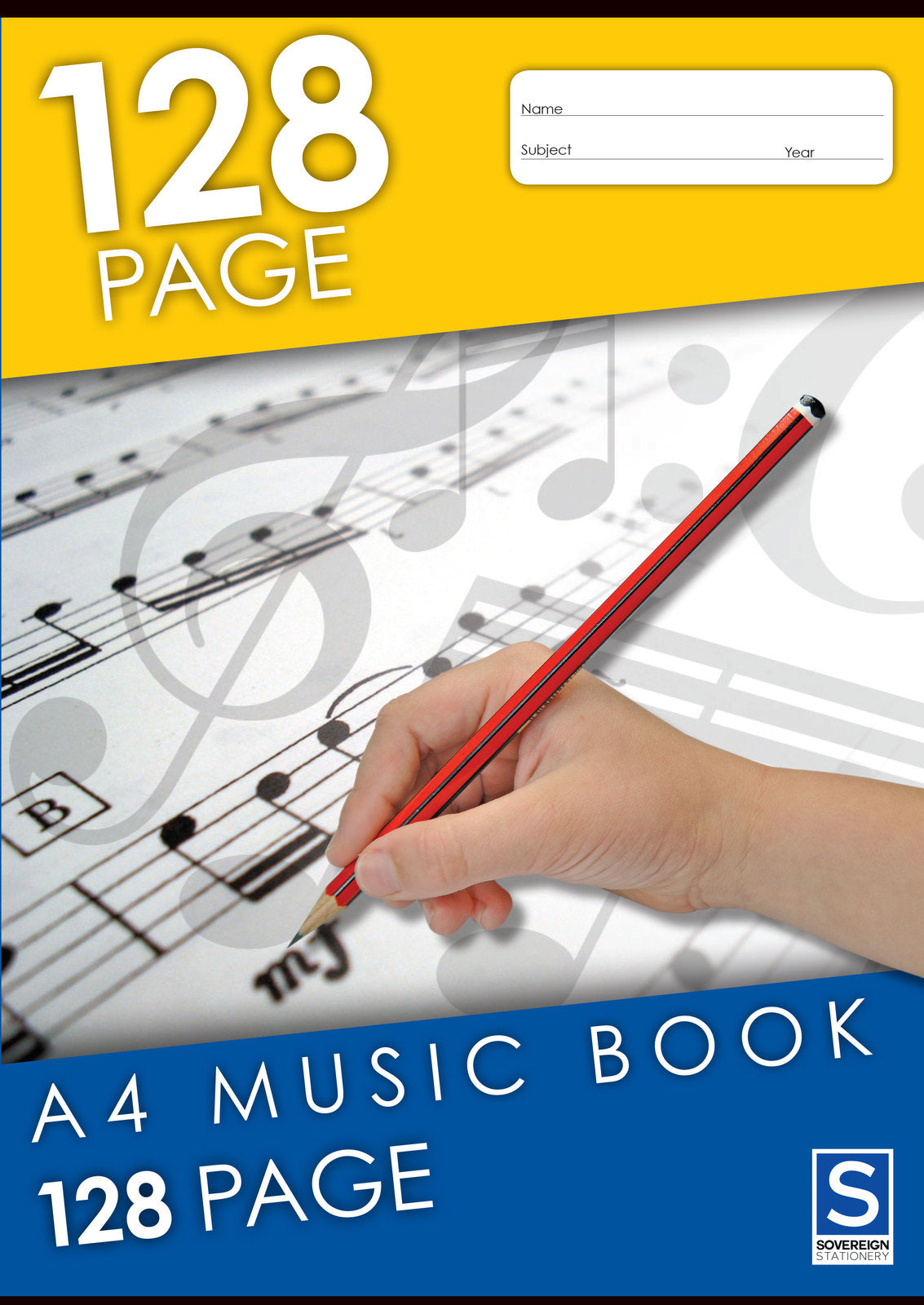 Sovereign Music Book (A4) - 128 Pages (Pack of 10)