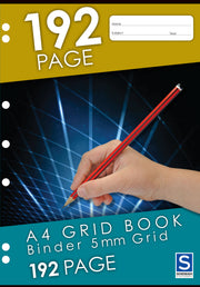 Sovereign Grid Binder Book (A4) - 5mm Grid: 192 Pages (Pack of 10)