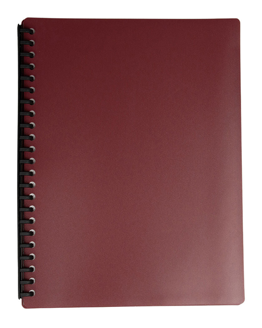 GNS Display Book - A4 Refillable Burgundy: 20 Page (Single)